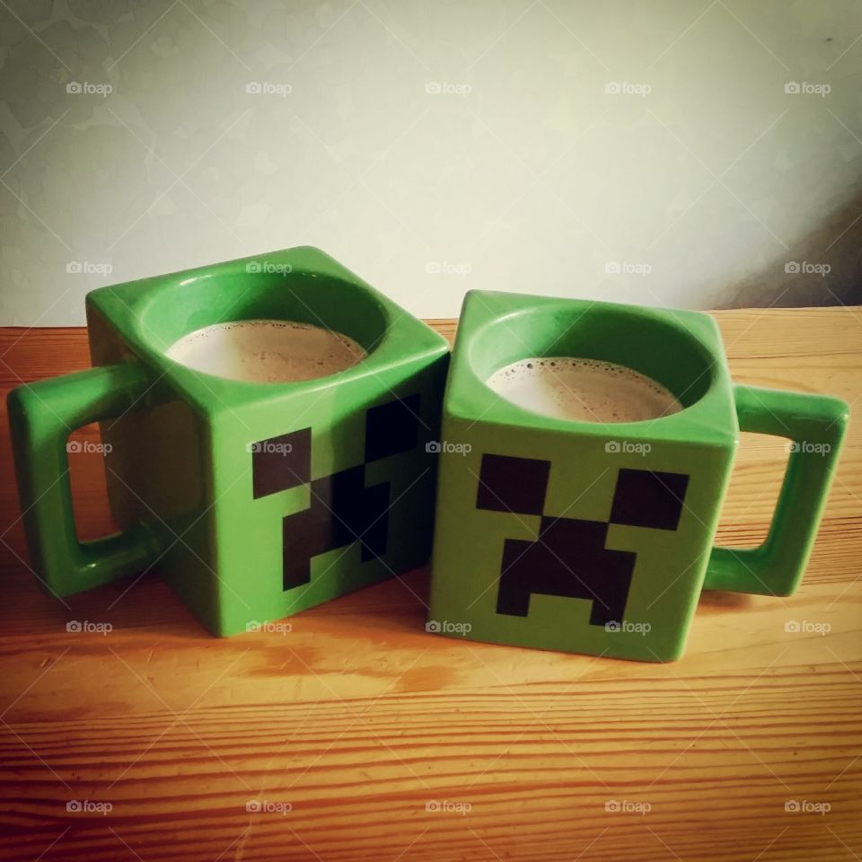 Creepers with hot chocolate!