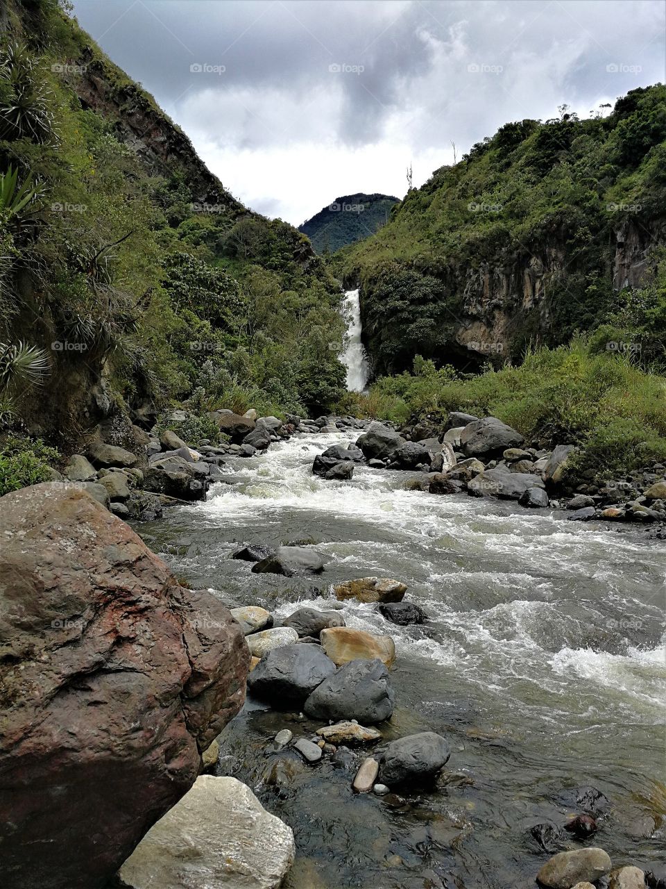 Waterfall in Baños, Ecuador
