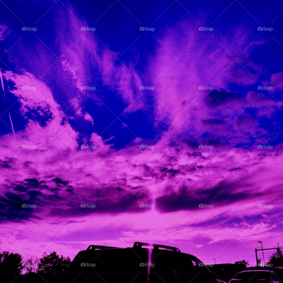 Purple cloudscape