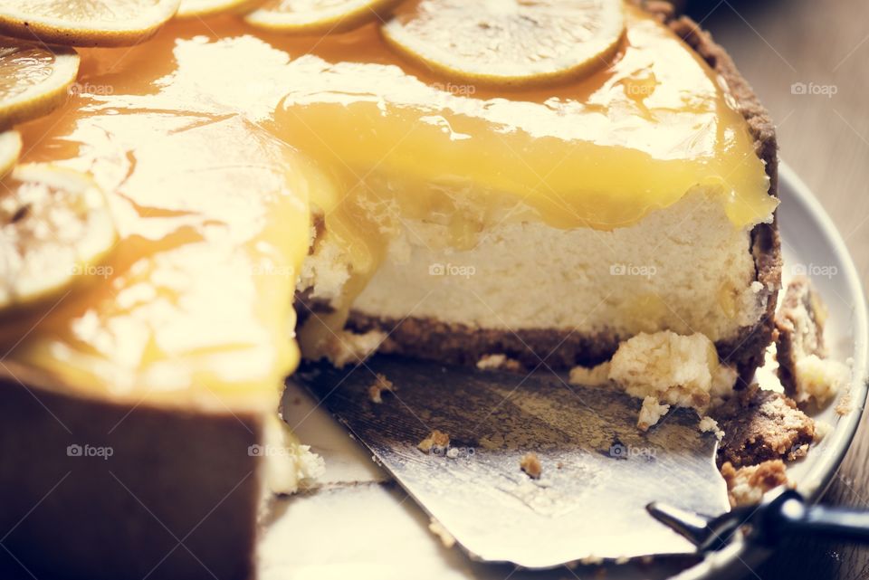 Lemon chessescake food photography recipe idea