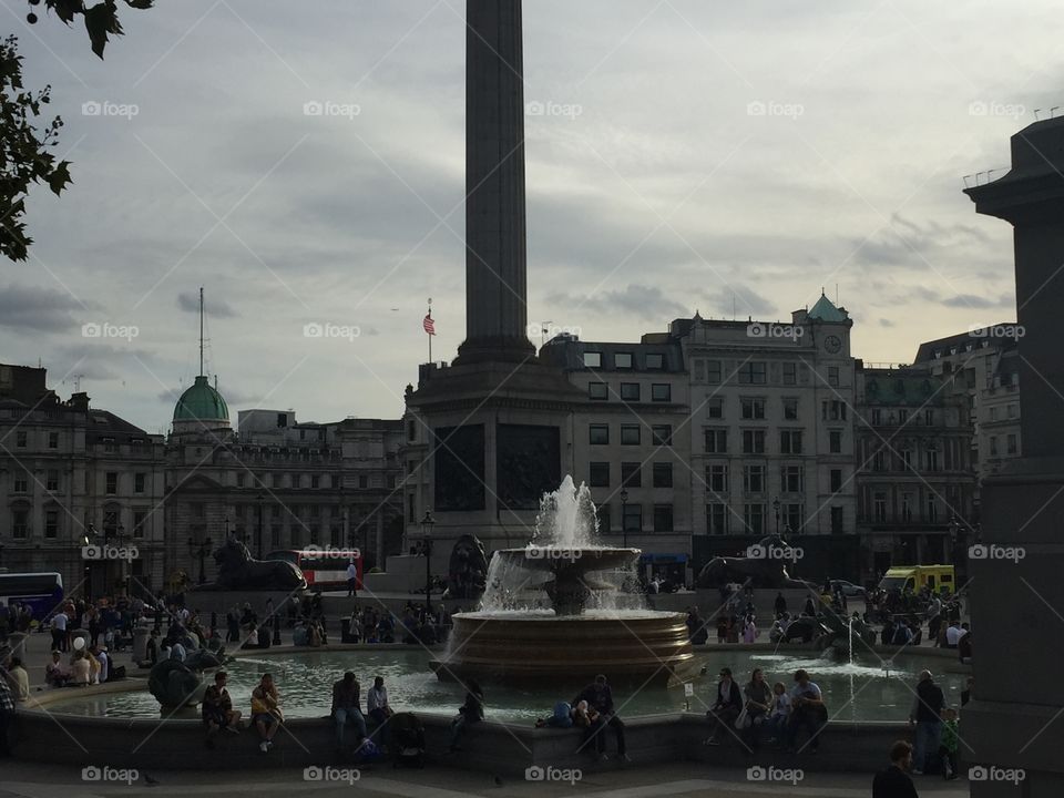 Nelson’s Column in Trafalgar Square, London 