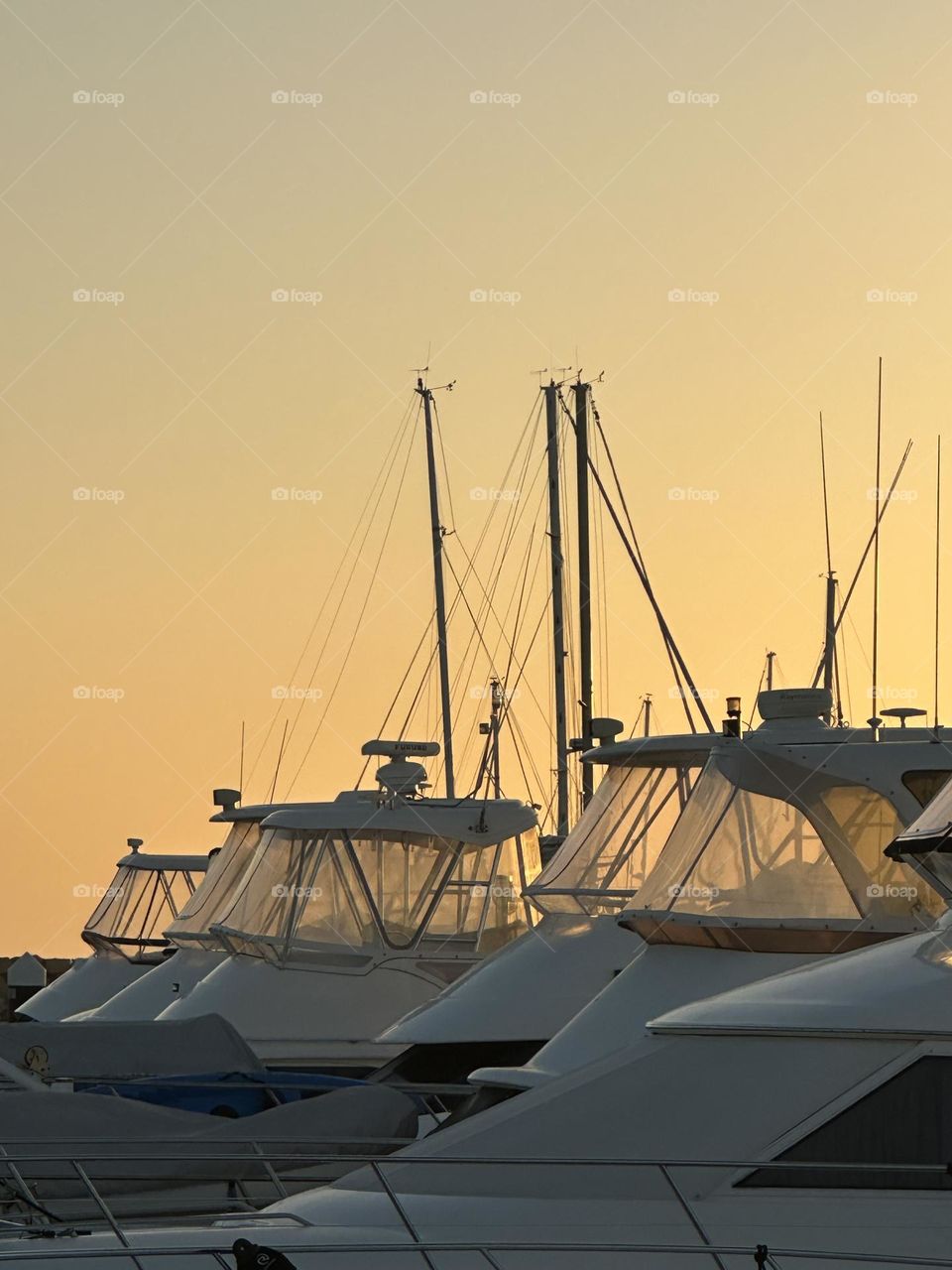 Boats In Sunset 