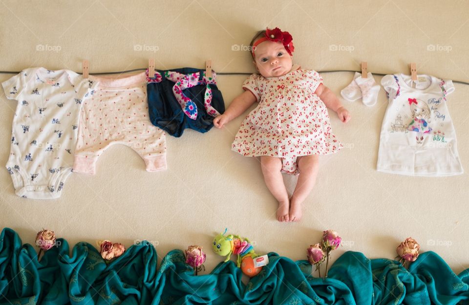 A Baby On A Clothes-Line