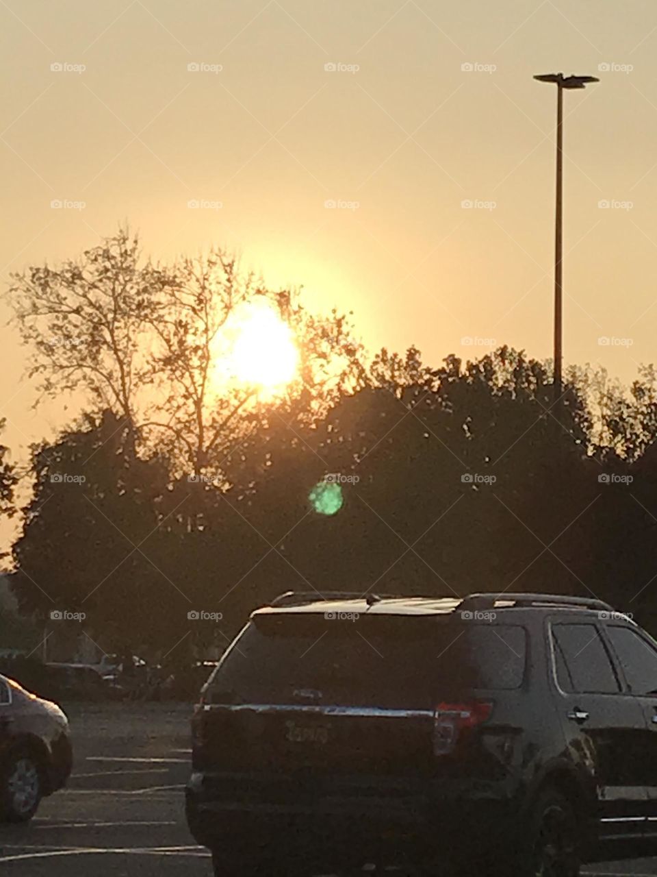 Early sunset in early November.