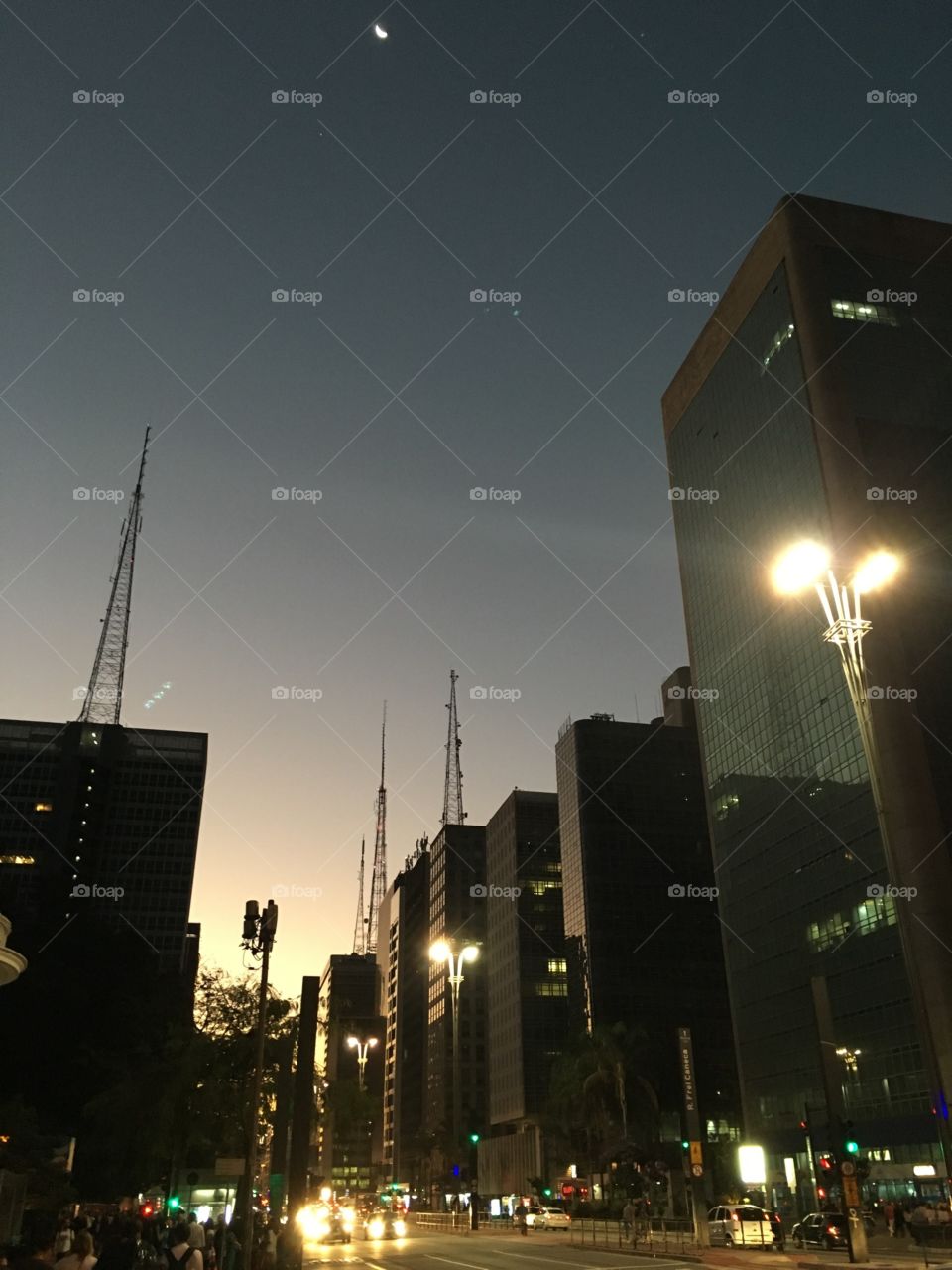 Sunset on the great metropolis of the shoutern hemisphere - São Paulo, Brazil