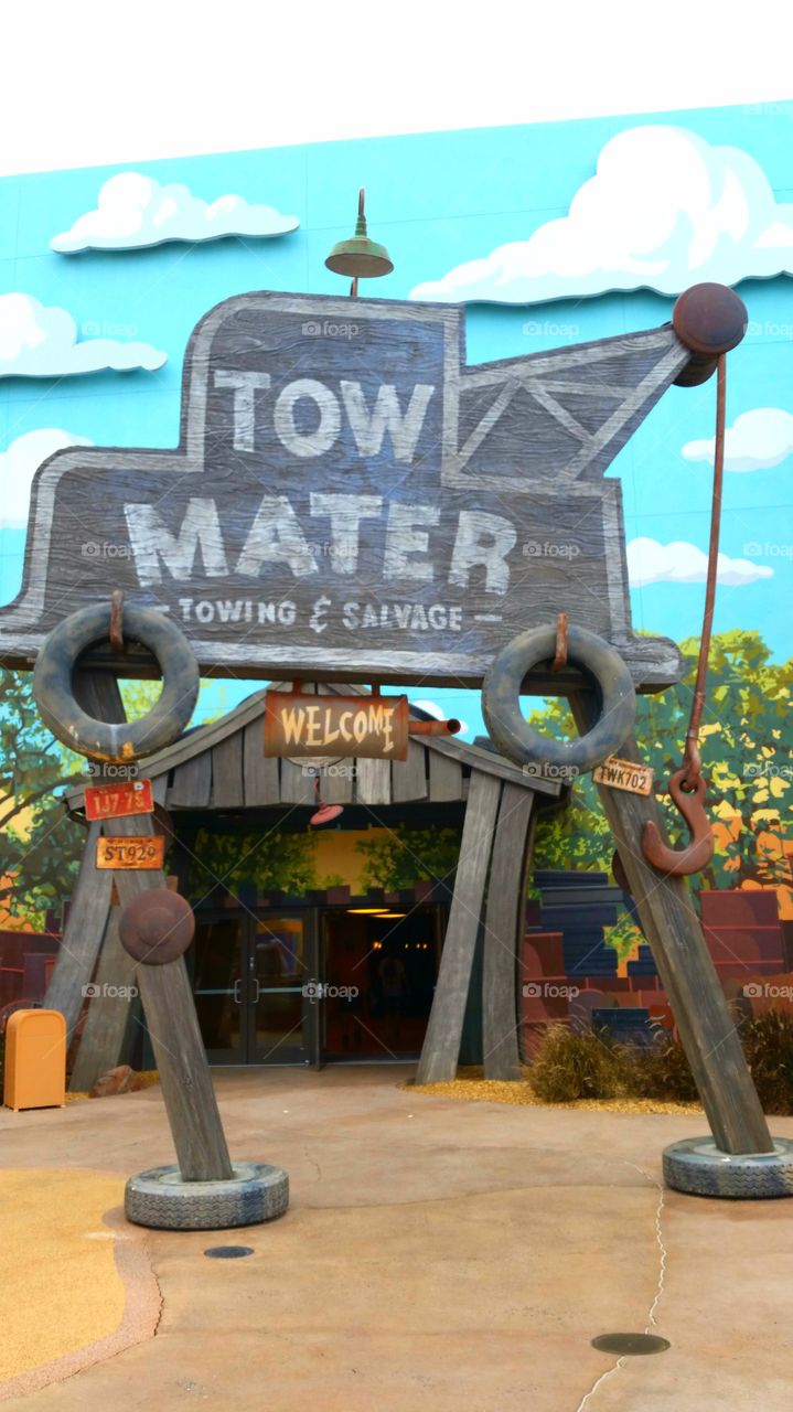 Mater's sign at Disney's Art of Animation resort