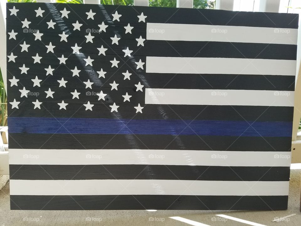 police officers flag