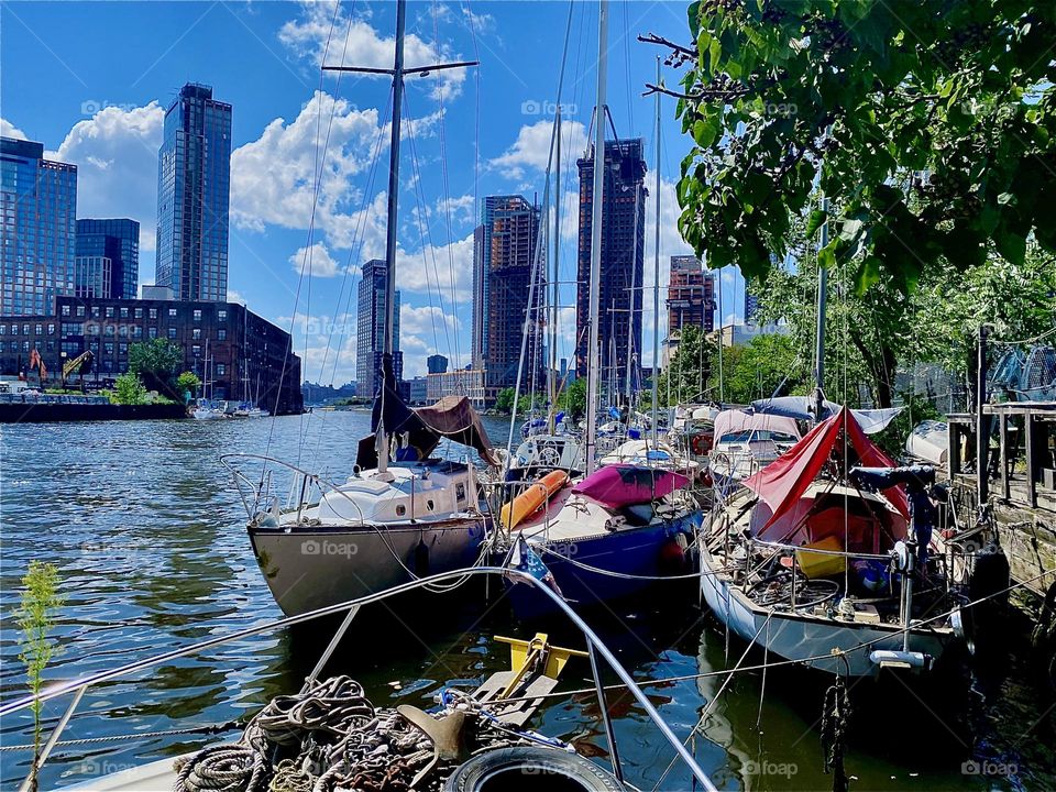 This is “Newtown Creek” by the “Pulaski Bridge” in LIC, Queens,. Not only is there nearly every kind of boat known to man tied to the shore here, there are also views all the way to “Manhattan” to be enjoyed. 2023. Hypnotic Productions