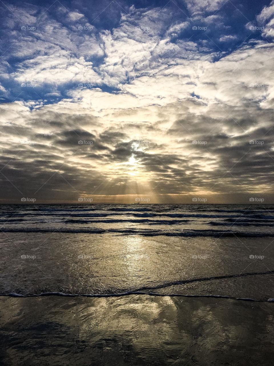 Dramatic clouds over the sea