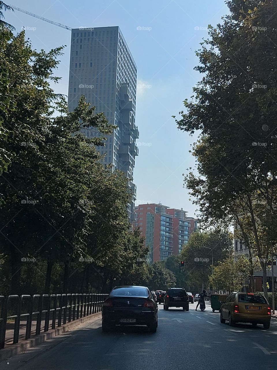 The highest building in Tirana, Albania