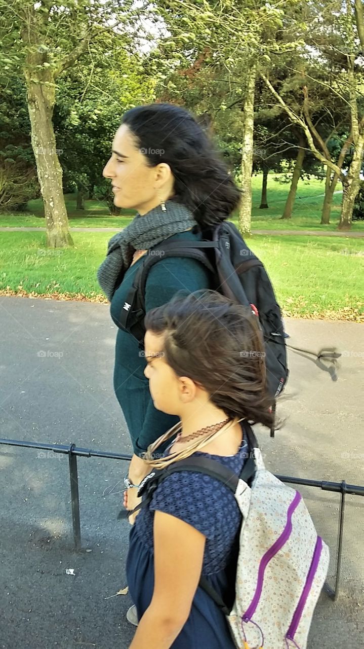 Mother & Child from side view