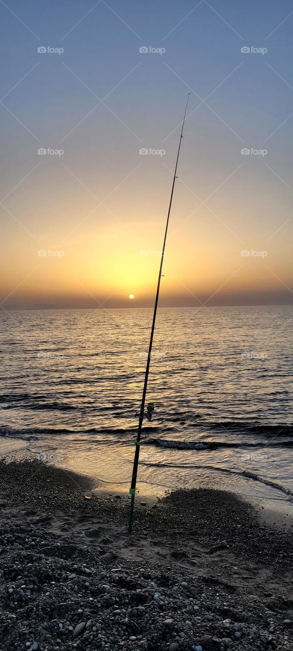 Surfcasting and beautiful sea
