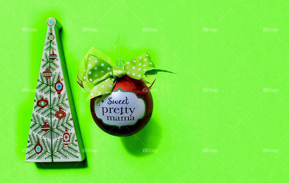 Christmas Tree & Sweet Pretty Mama Ornament 