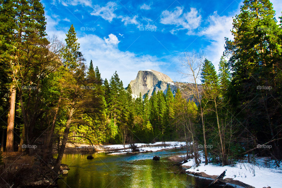 Half dome,landmark of Yosemite national park