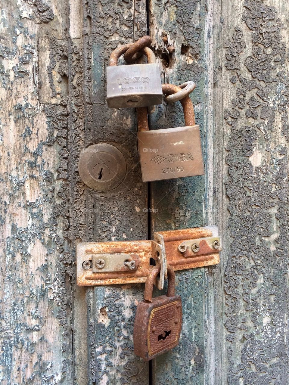 Locked old door