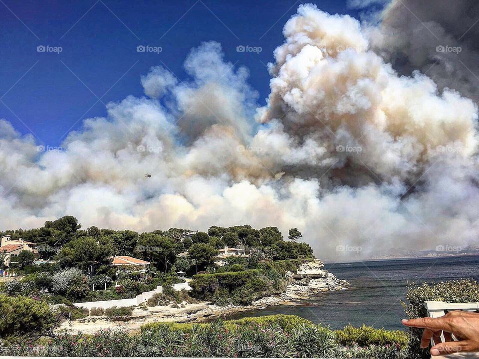 Fire in the south of France 