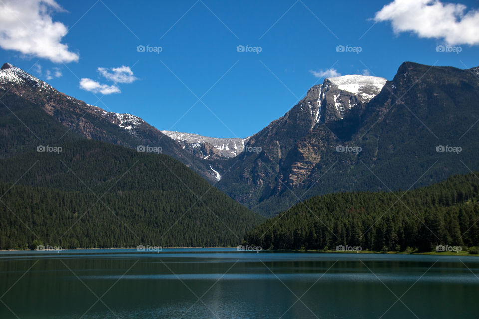 Beautiful mountain lake in Montana. 