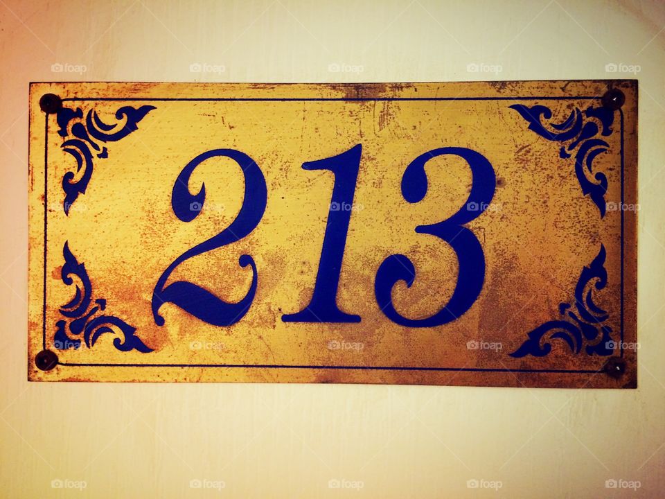 213 number plate. The beautiful plate. 