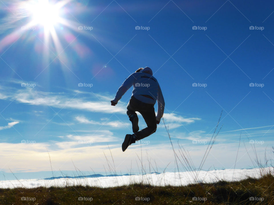 A jump into sunny day