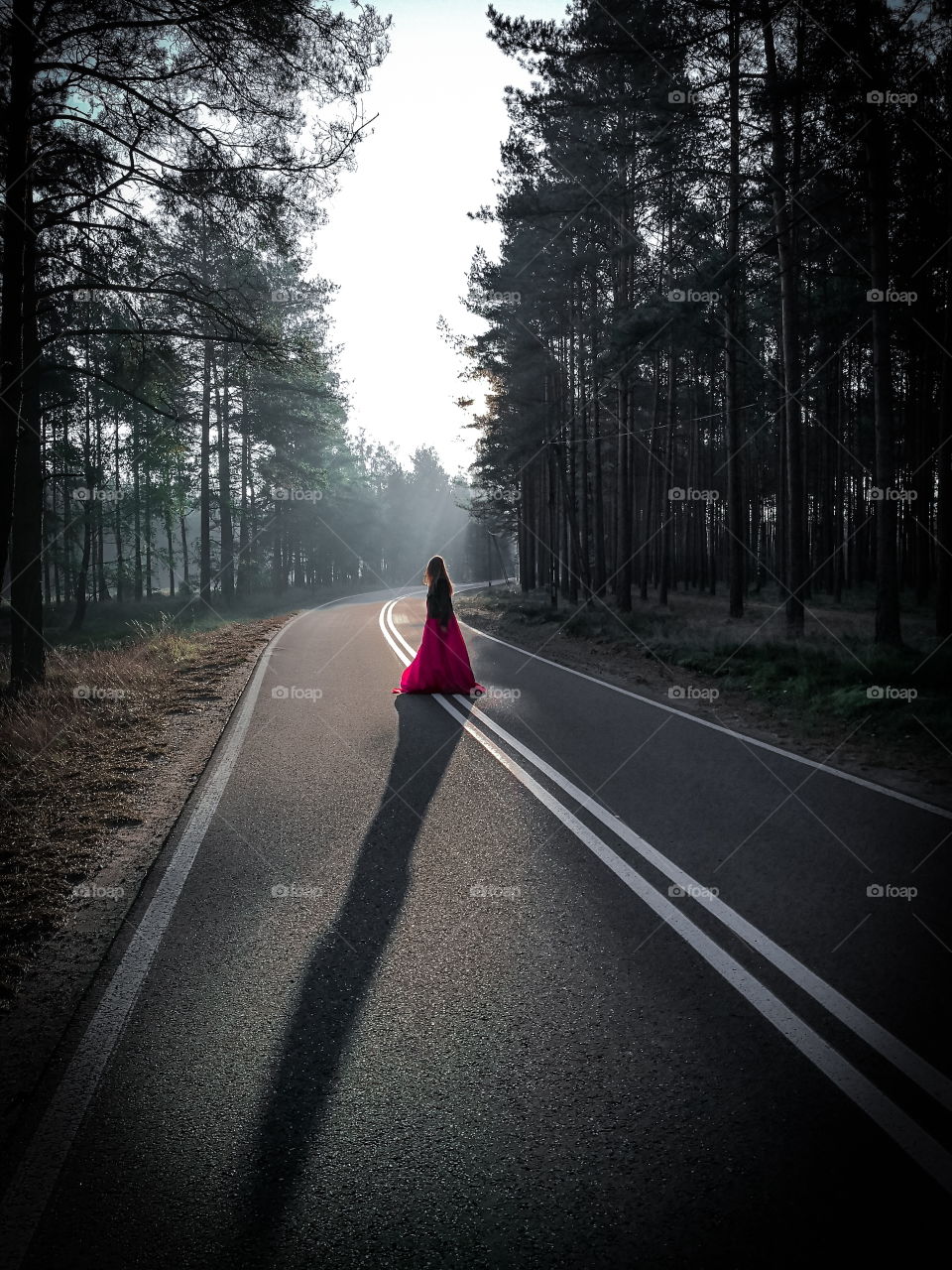 Lady in red