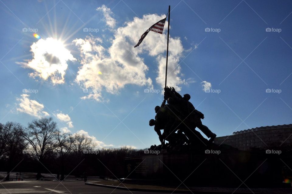 Iwo jima memorial statue