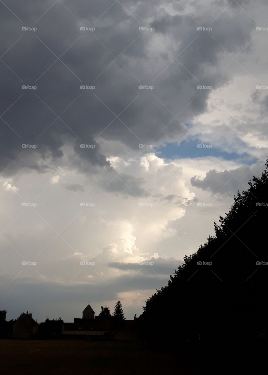 cloudy sky in Normandy