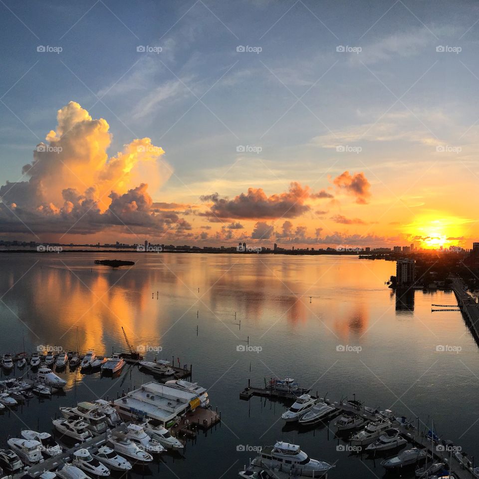 Good morning Miami sunrise view