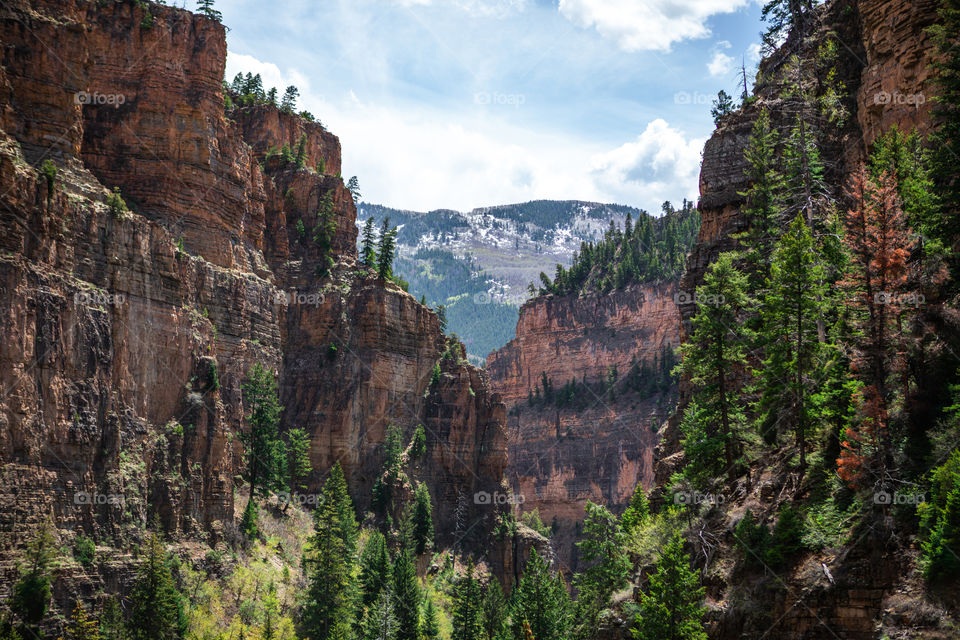 Stunning valley canyon from the top of a very long hike. 