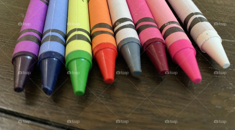 Colorful crayons 