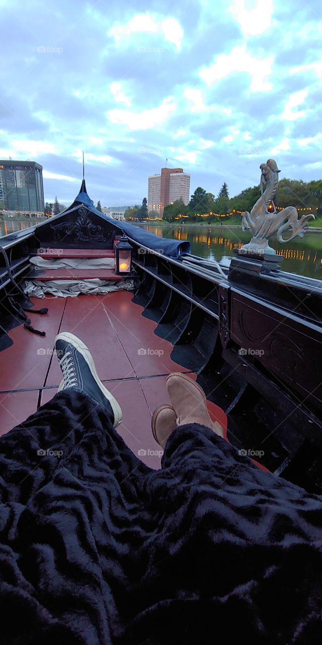 Gondola boat ride on a Sunday afternoon.