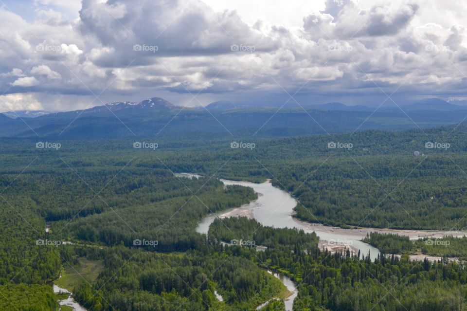 Alaskan Landscape Aerial View