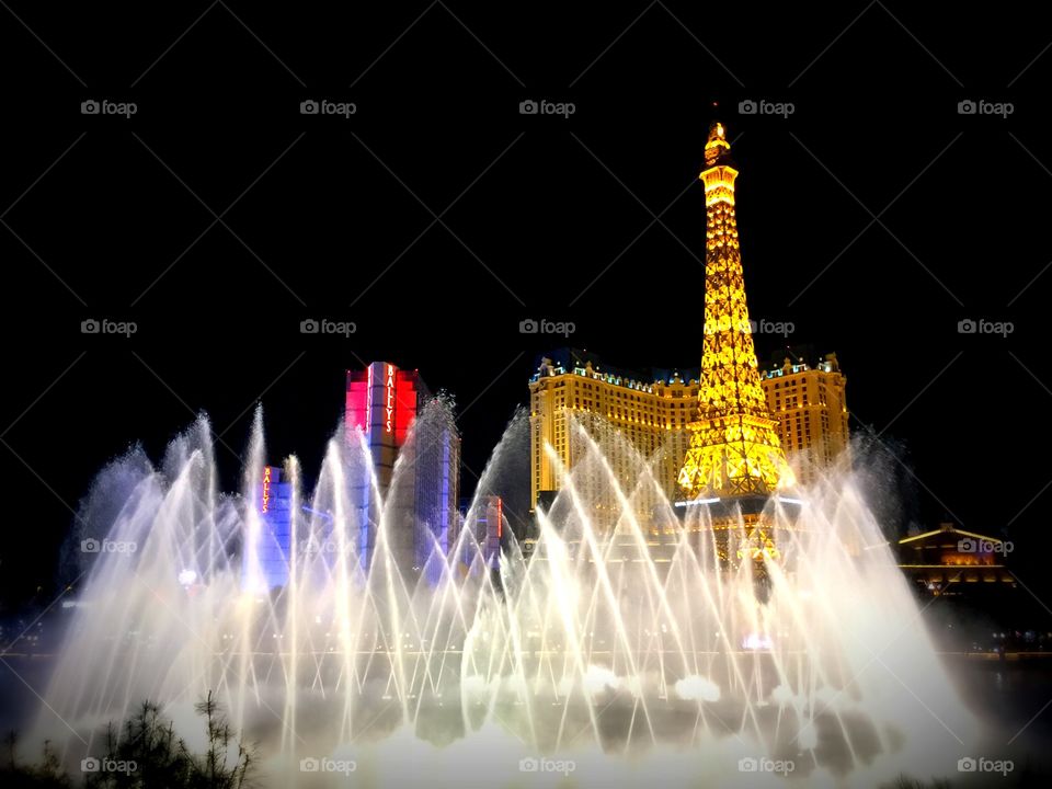 View behind the Bellagio fountain, Las Vegas