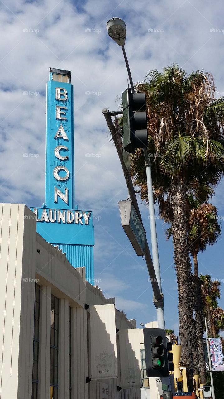 Beacon Laundry on Washington Blvd. Culver City CA. Historic landmark in Downtown Culver City, California 2014 