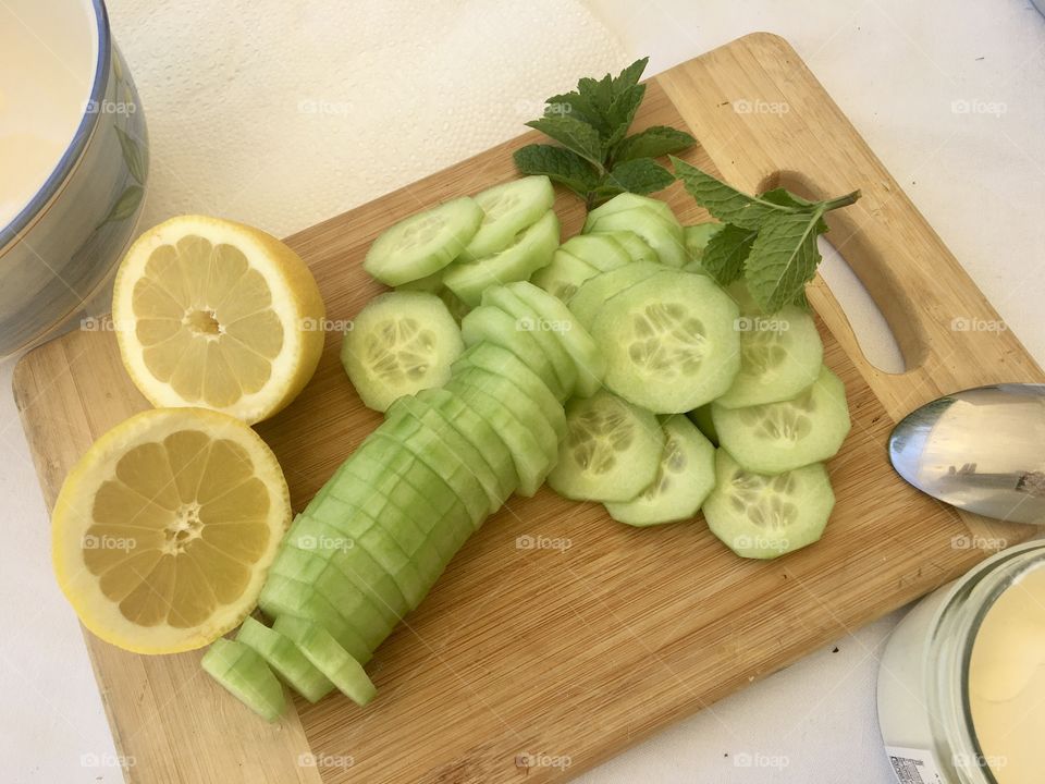 Cucumber for a healthy lunch 