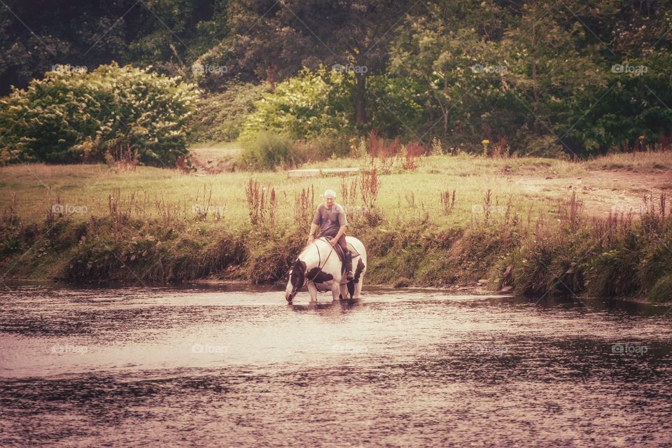 Water, River, Landscape, People, Tree