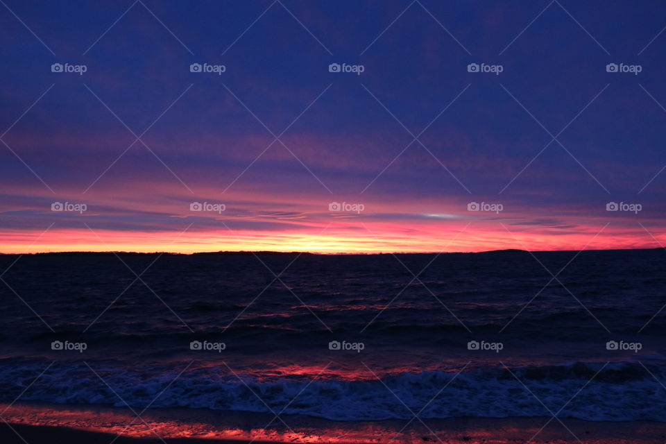 Dawn by the beach