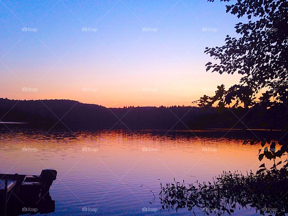 Sunset on the lake. Sunset on the lake