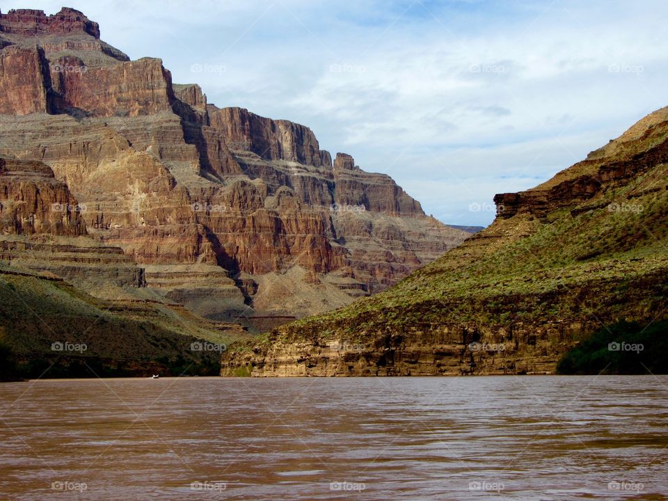 A view of the Grand Canyon while cruising the Colorado river. 