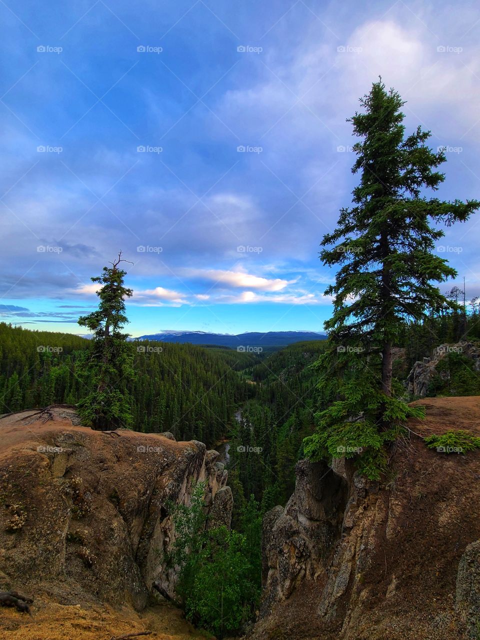 Brown cliffs against the blue sky