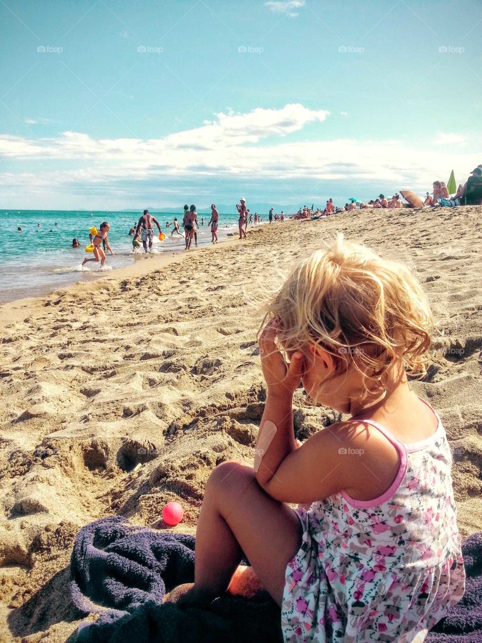 Little girl on beach