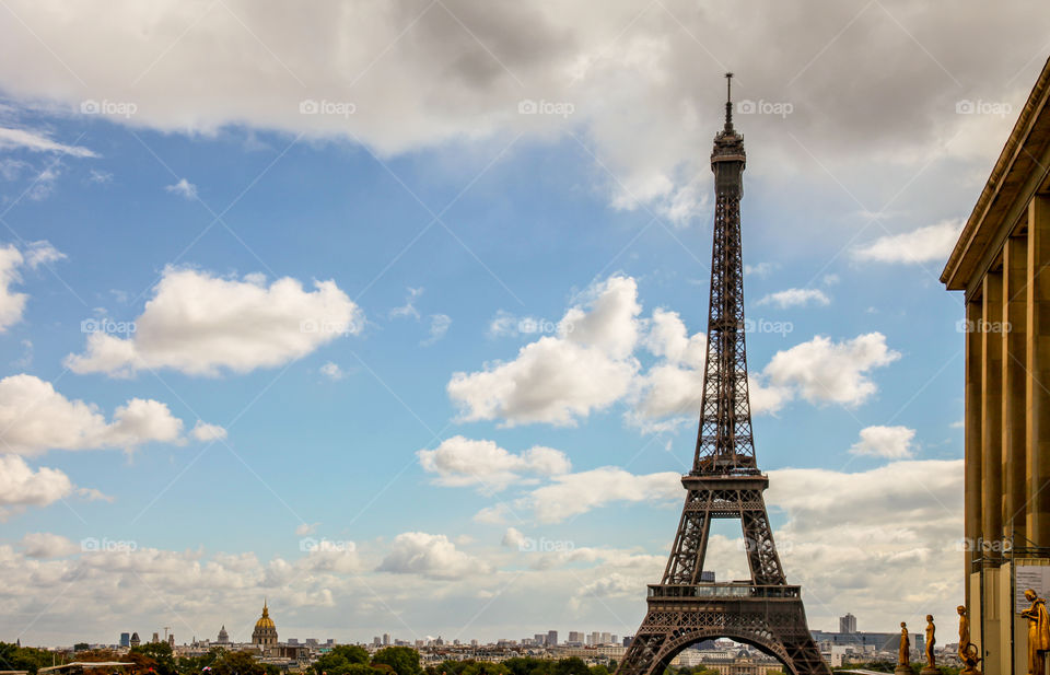 View to Eiffel Tower. 