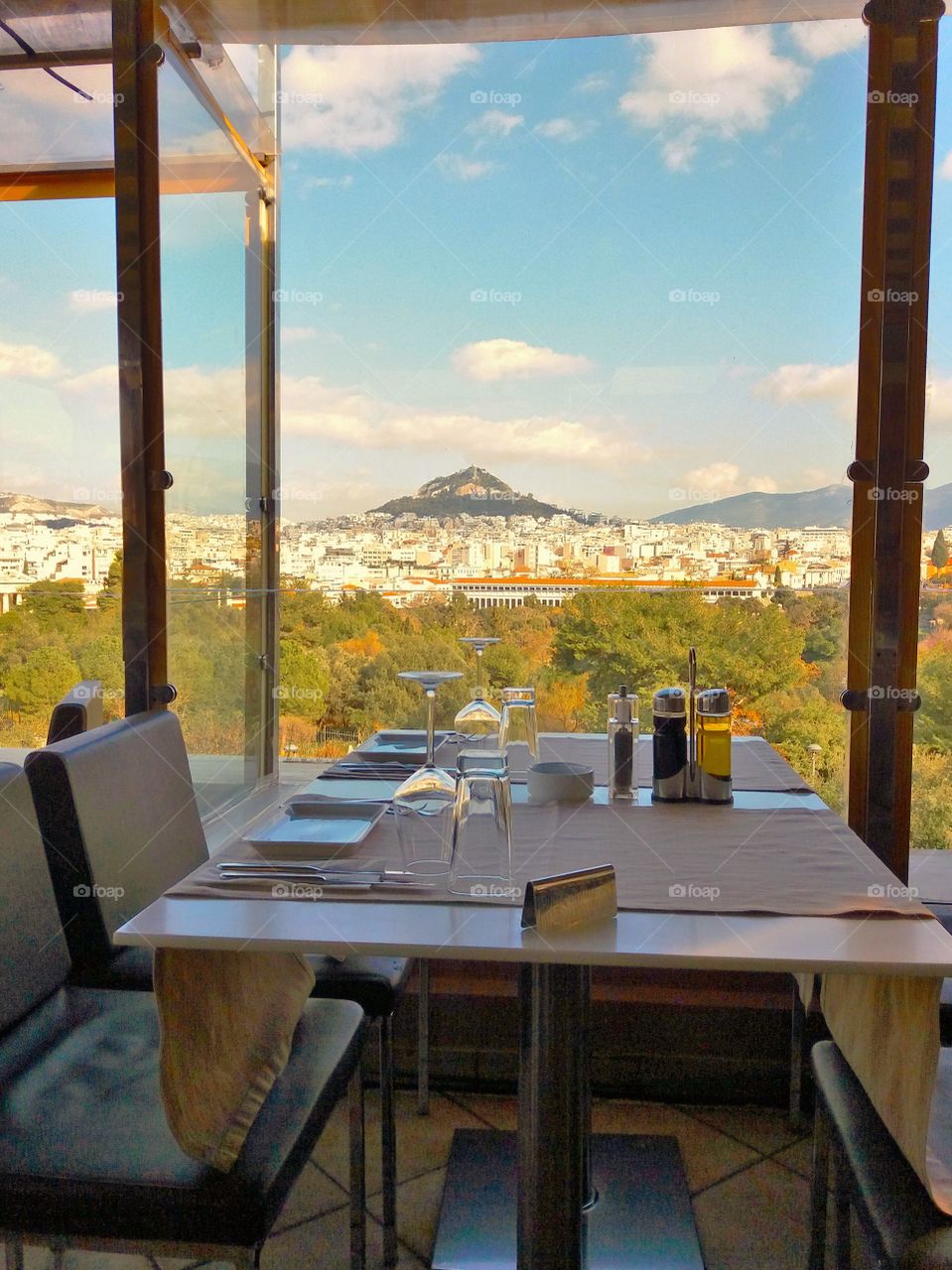 Restaurant with great view, athens, Greece