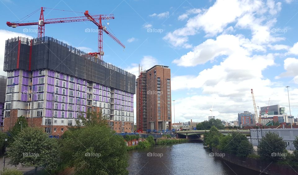 New apartments being built in Salford