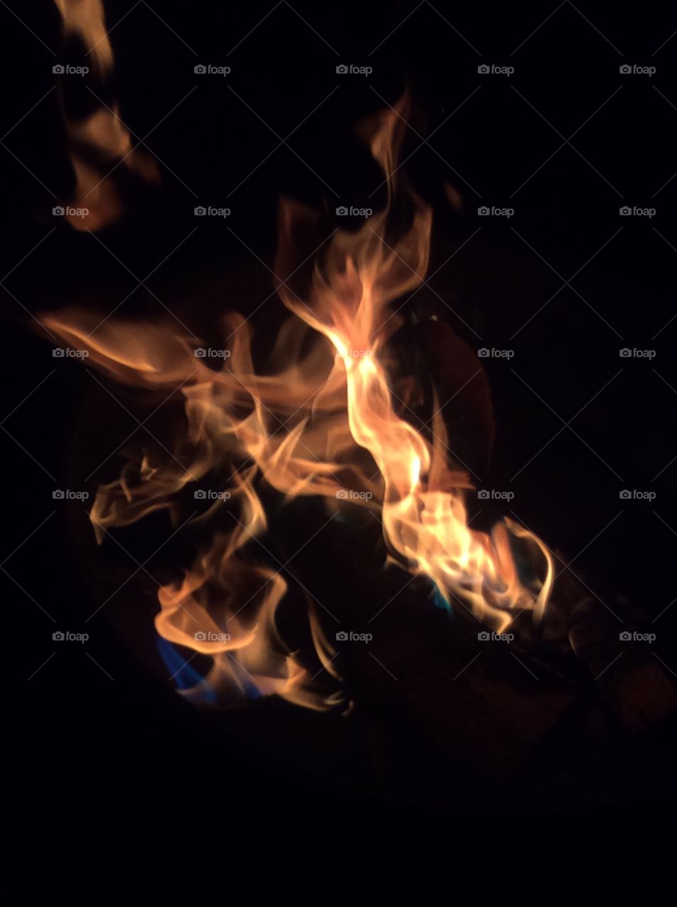 Campfire flames