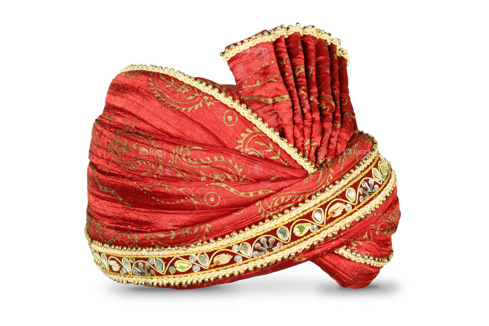 Indian headgear pagdi used in marriages and other festivals / occasions or celebrations