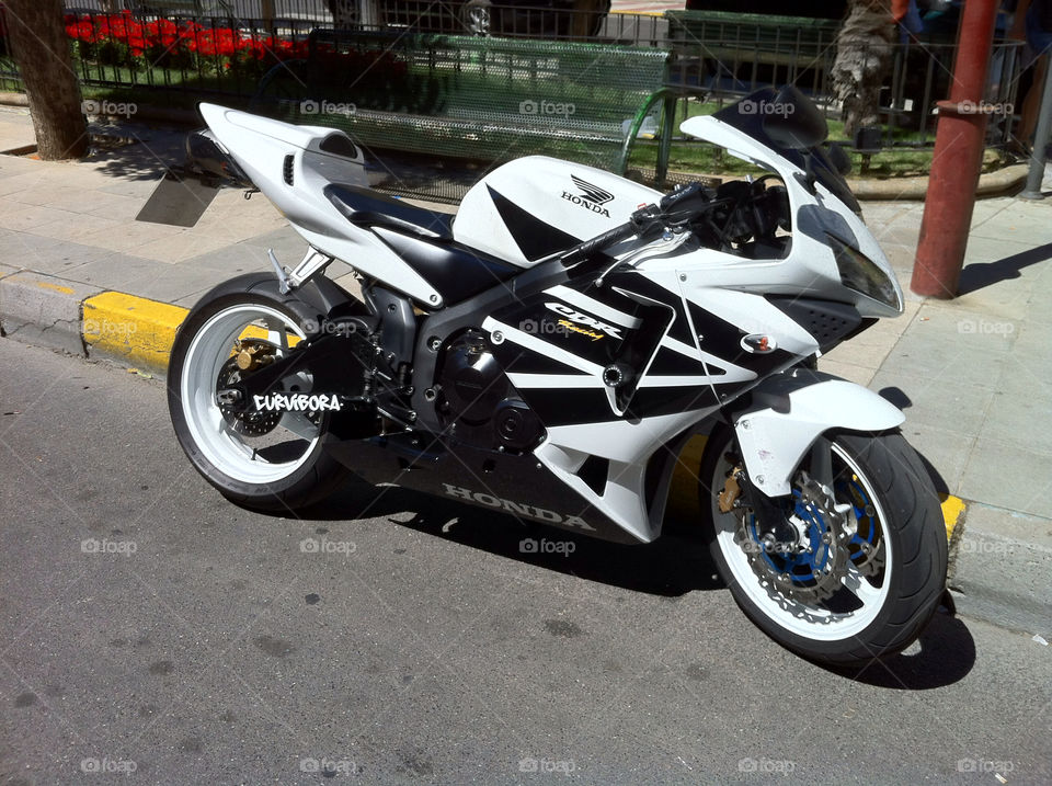 white bike spain honda by djmfotos