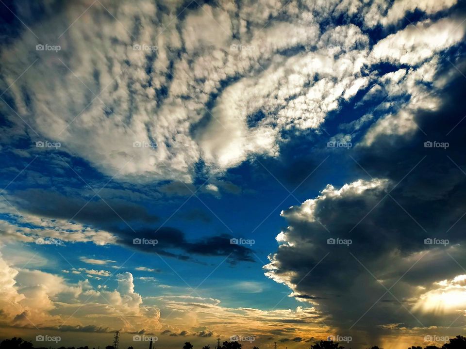 the beautiful picture of sunset