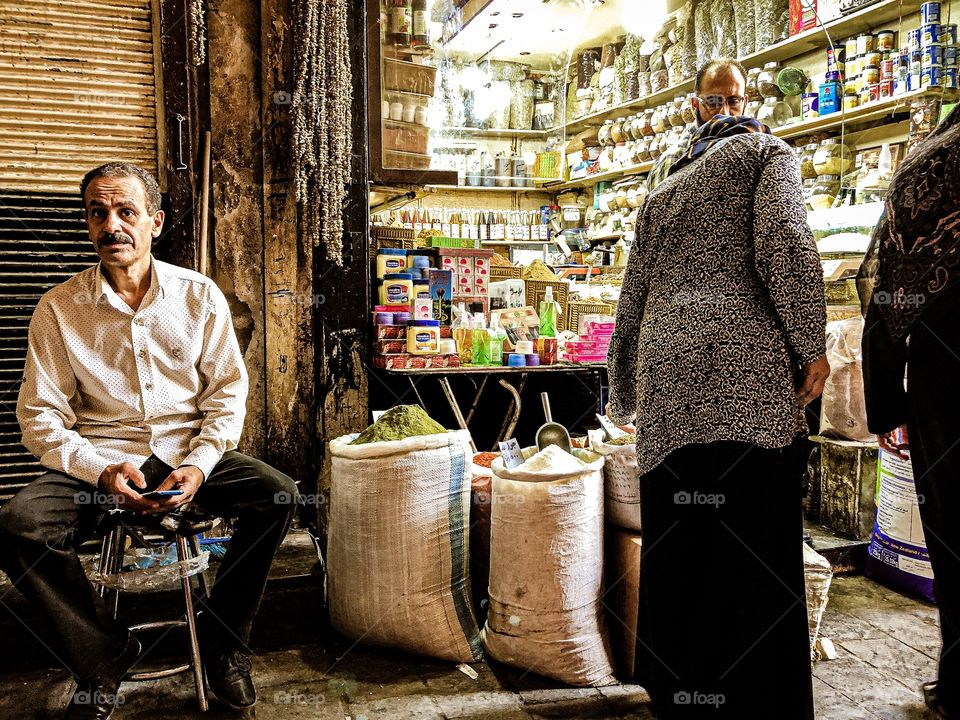 Spice Store in Syria, Shows how hard people work to gain money for them and their families.