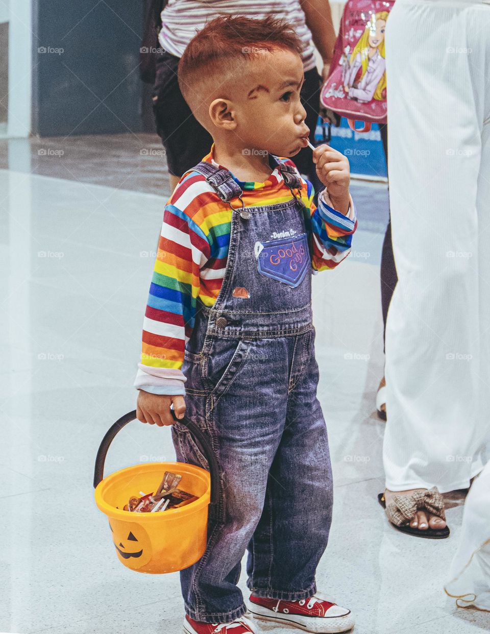 boy dressed for halloween