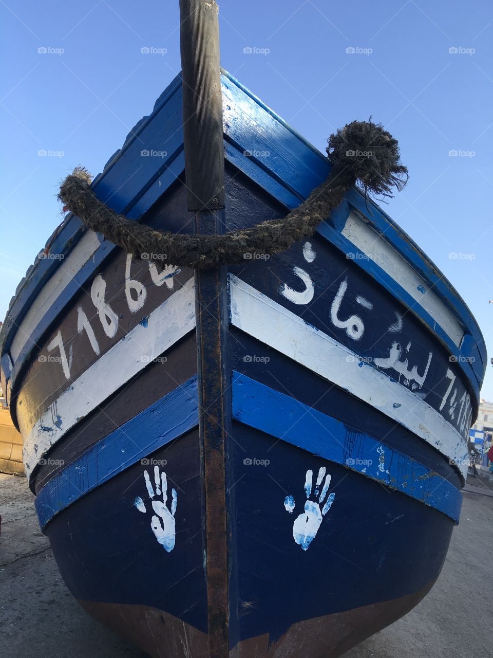 Painted boat in Essouria 